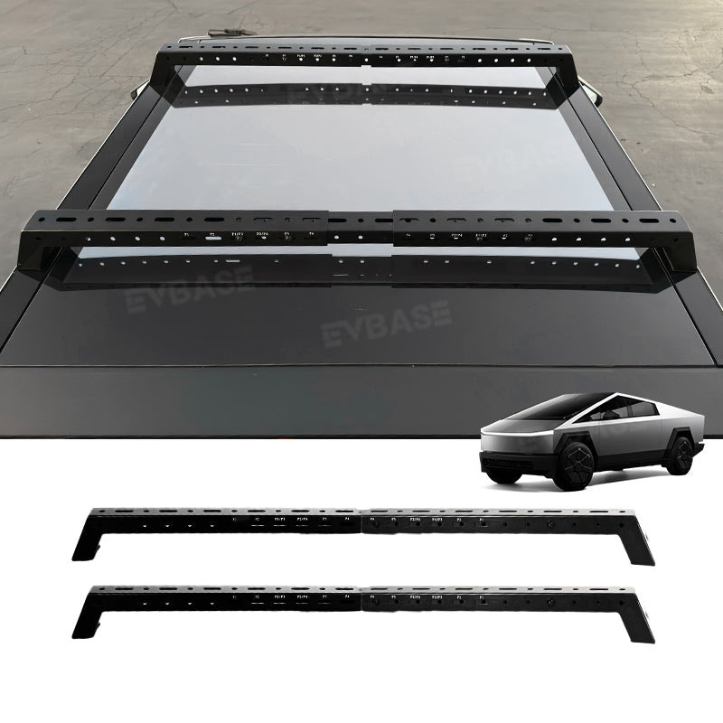 EVBASE crossbars installed on a Cybertruck